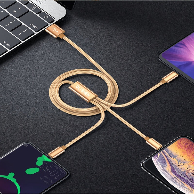 3-in-1 Fast Charging USB Cable For all Smartphones