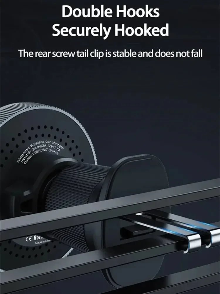 Magnetic Wireless Car Charger Mount Fast Charging Station for iPhone 16 15 14 13 12 Pro Max - 