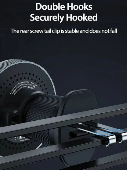 Magnetic Wireless Car Charger Mount Fast Charging Station for iPhone 16 15 14 13 12 Pro Max - 