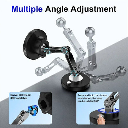 Magnetic Wireless Charger Car Phone Holder 15W Fast Charge - 