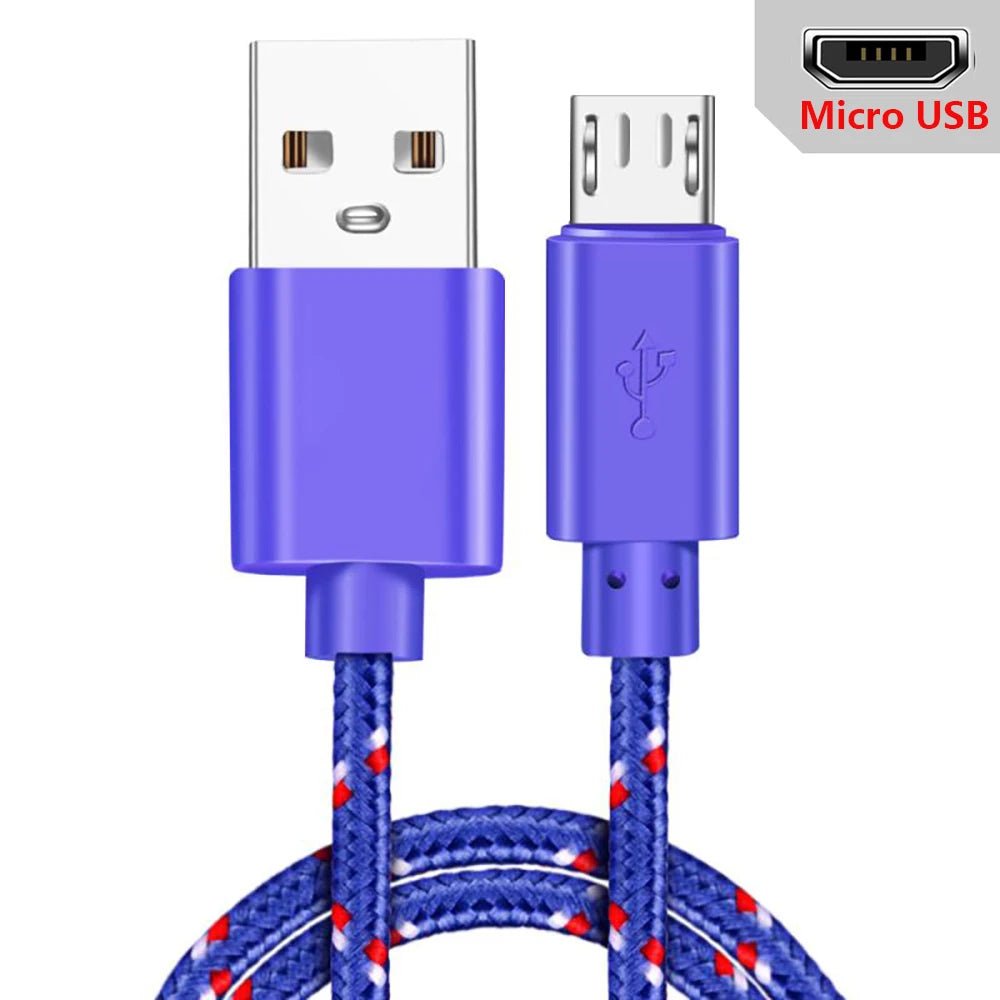 Micro USB Cable 1m/2m/3m Data Sync USB Charger Cable - 