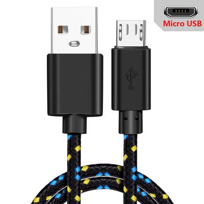 Micro USB Cable 1m/2m/3m Data Sync USB Charger Cable - 