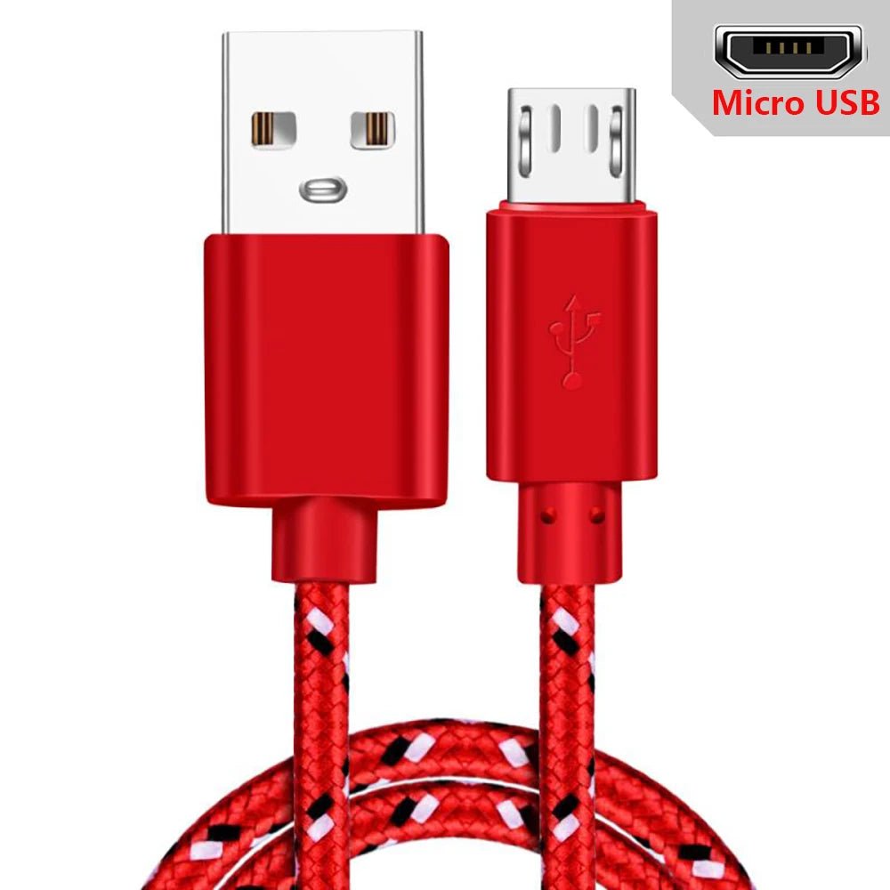 Micro USB Cable 1m/2m/3m Data Sync USB Charger Cable - 