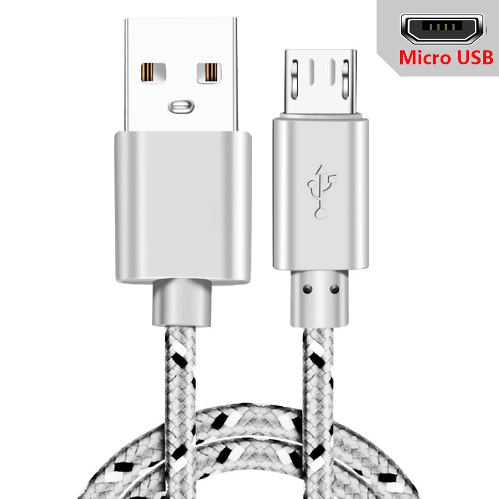 Micro USB Cable 1m/2m/3m Data Sync USB Charger Cable - 