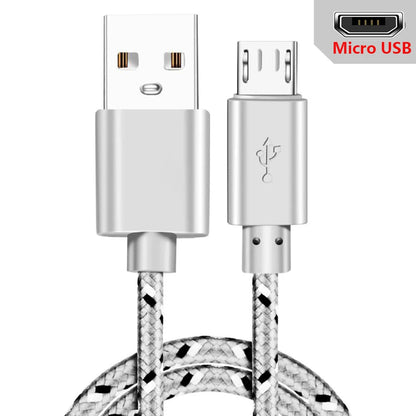 Micro USB Cable 1m/2m/3m Data Sync USB Charger Cable - 