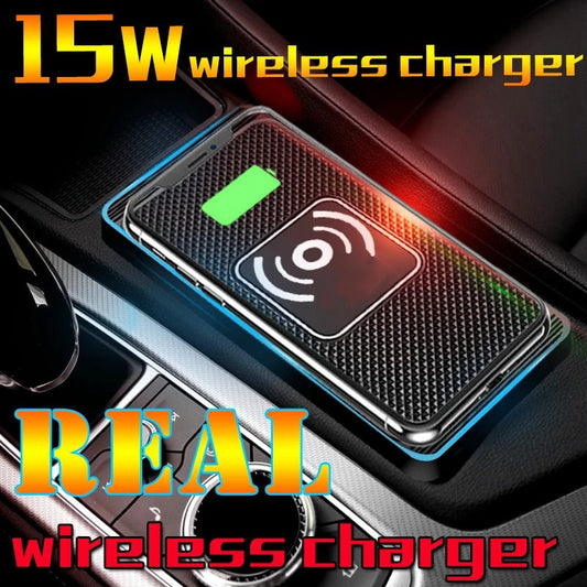 Wireless Car Charger Charging Pad 15W Non Slip Qi Fast Charger - 