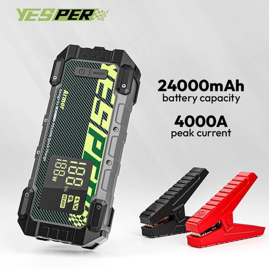 YESPER 4000A Car Jump Starter 24000mAh Battery Charger - 